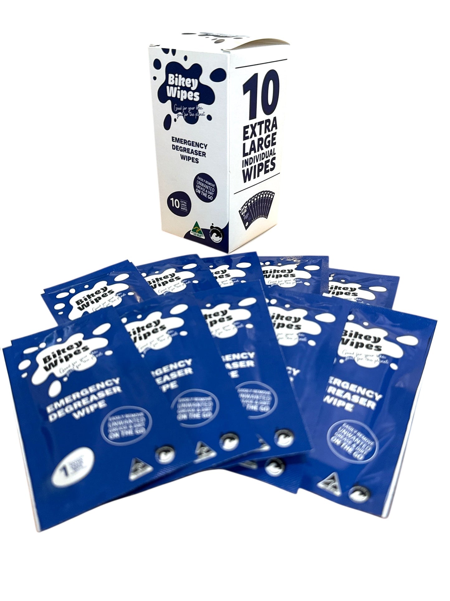 Free Gift - Bikey Wipes Emergency Wipes - Box of 10