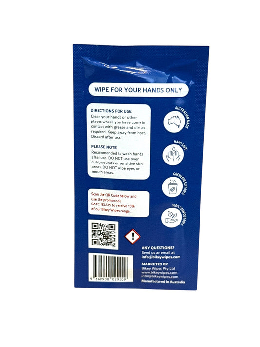 Bikey Wipes Emergency Degreaser Wipe - Single Use